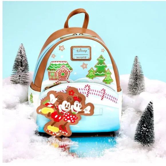 NEW Loungefly Disney Mickey and Minnie Ice Skating Holiday (Scented) - Picture 4 of 7